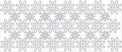 Ziersticker Flitter Blumen silber 7007